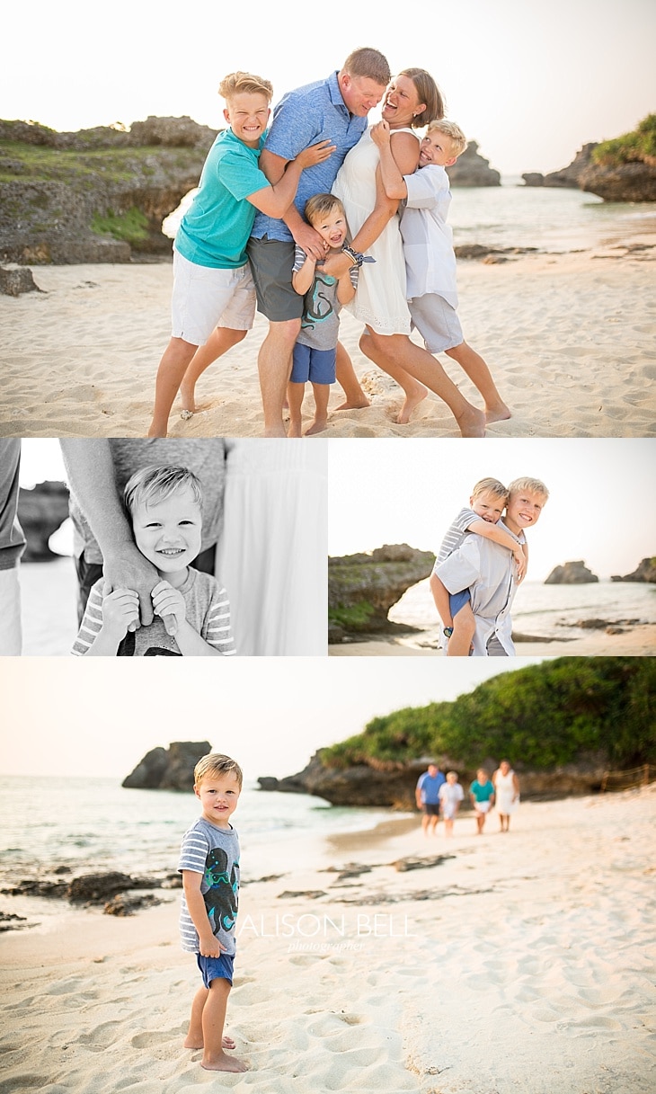 Alison Bell Photographer, beach, boys, family, bubbles, okinawa, family, photographer