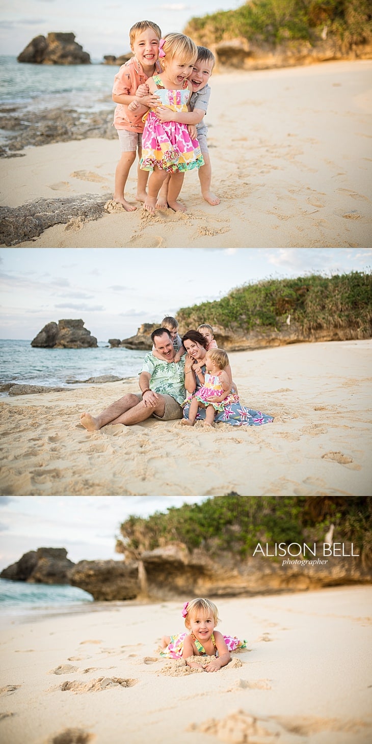 Family of 5, twin boys, beach photo session in Okinawa Japan by Alison Bell, Photographer