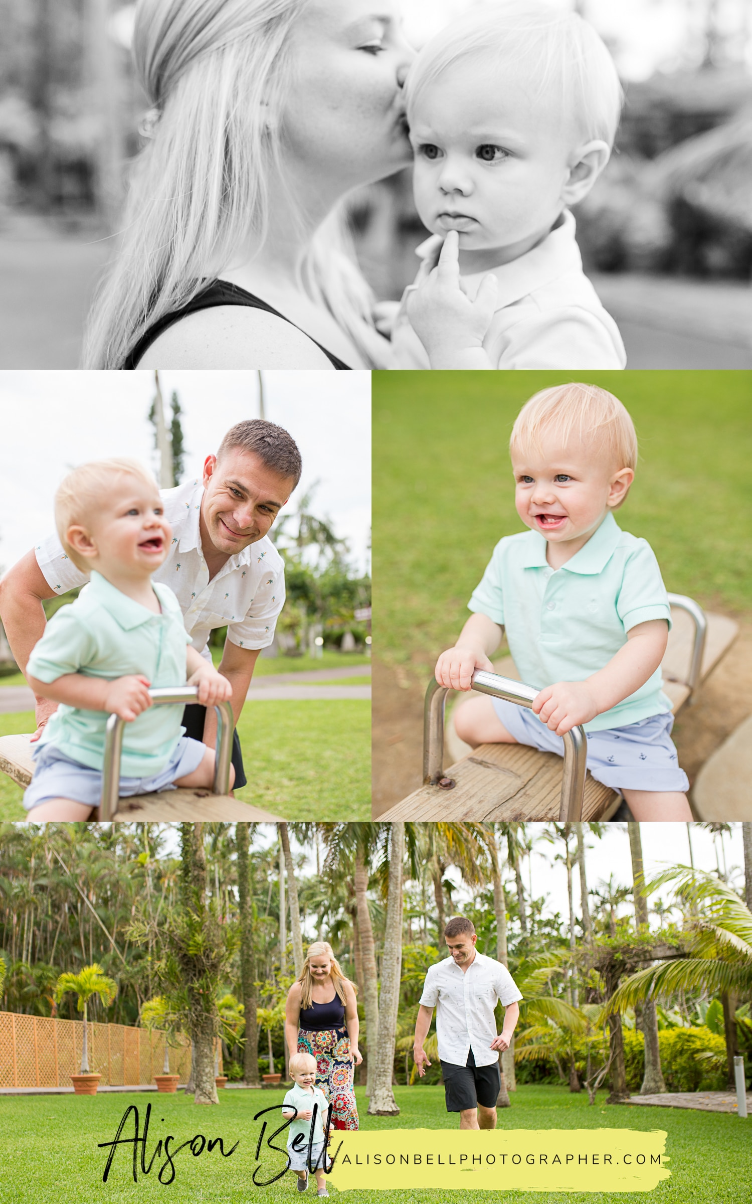 Family of four photo session at Okinawa's Southeast Botanical Gardens by Alison Bell, Photographer