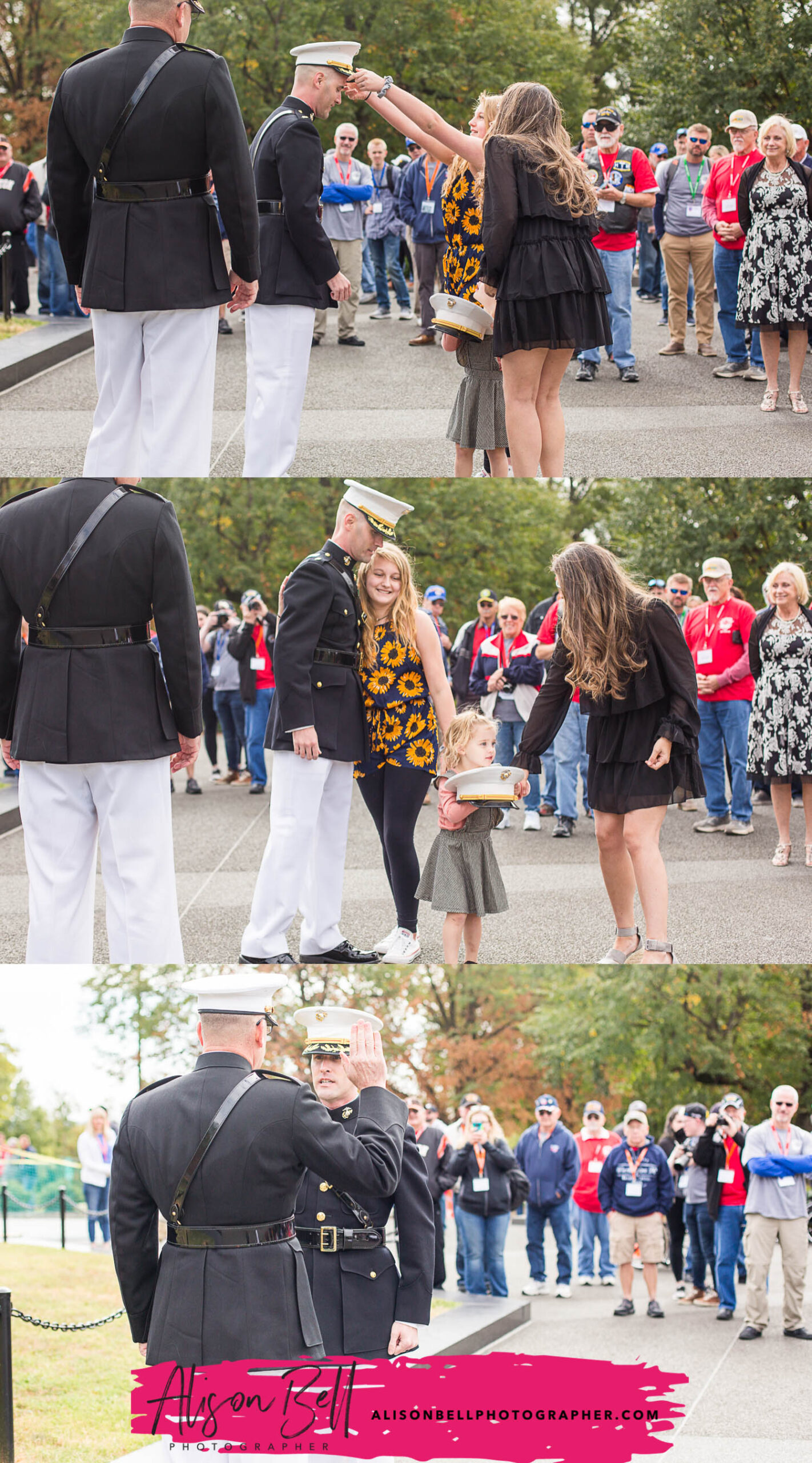 marine corps pinning ceremony war memorial dc