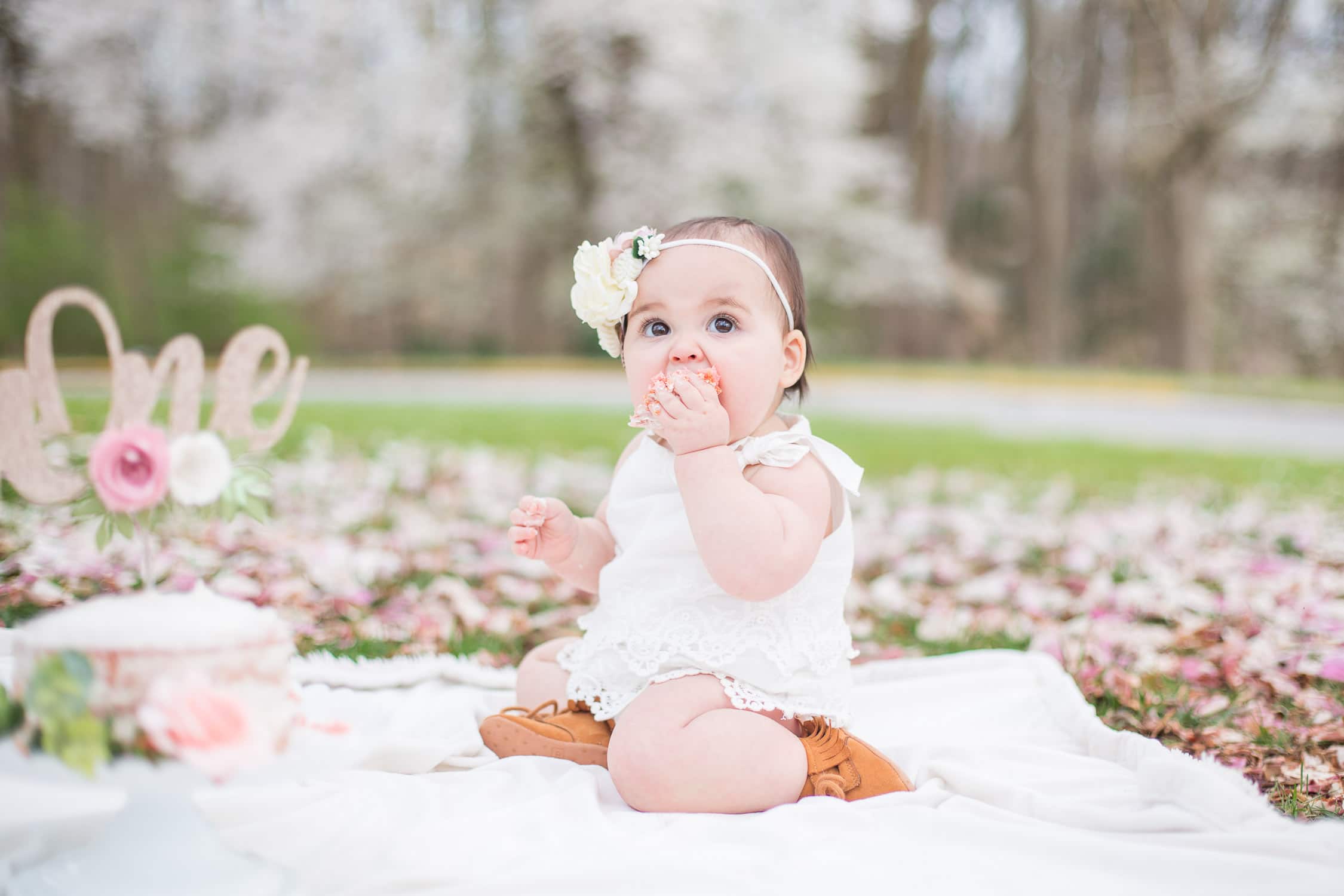 Baby's first birthday and cake smash photo session with the whole family by Alison Bell, Photographer on Quantico Marine Corps base. alisonbellphotographer.com