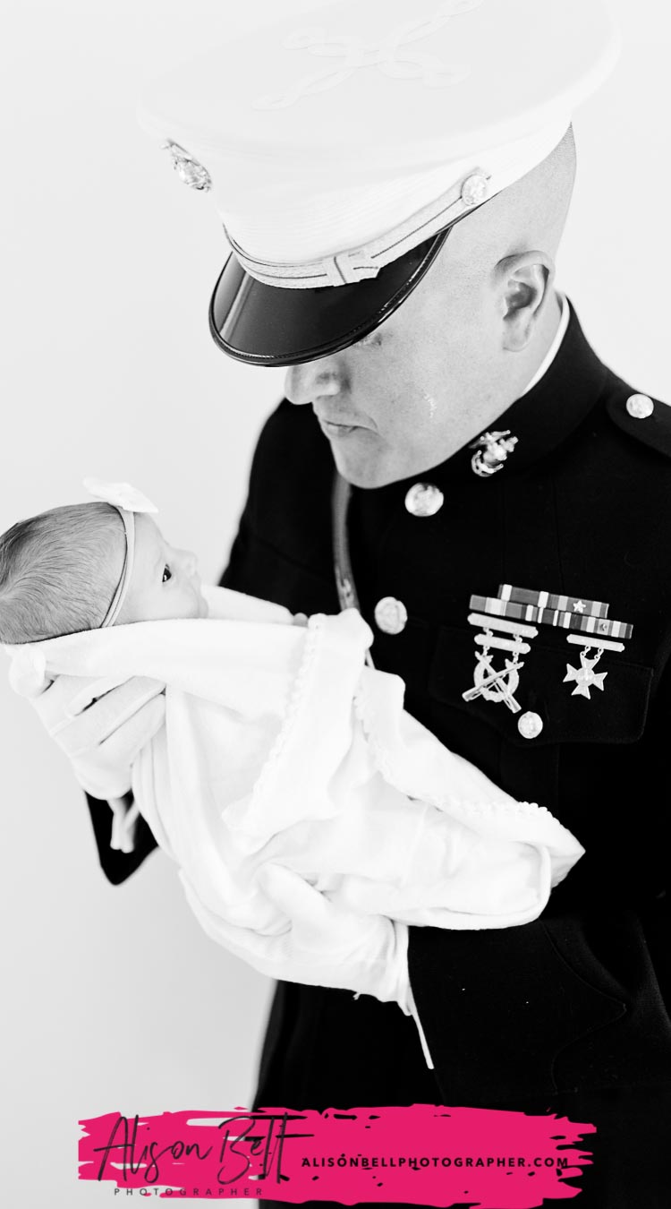 uniform newborn photos