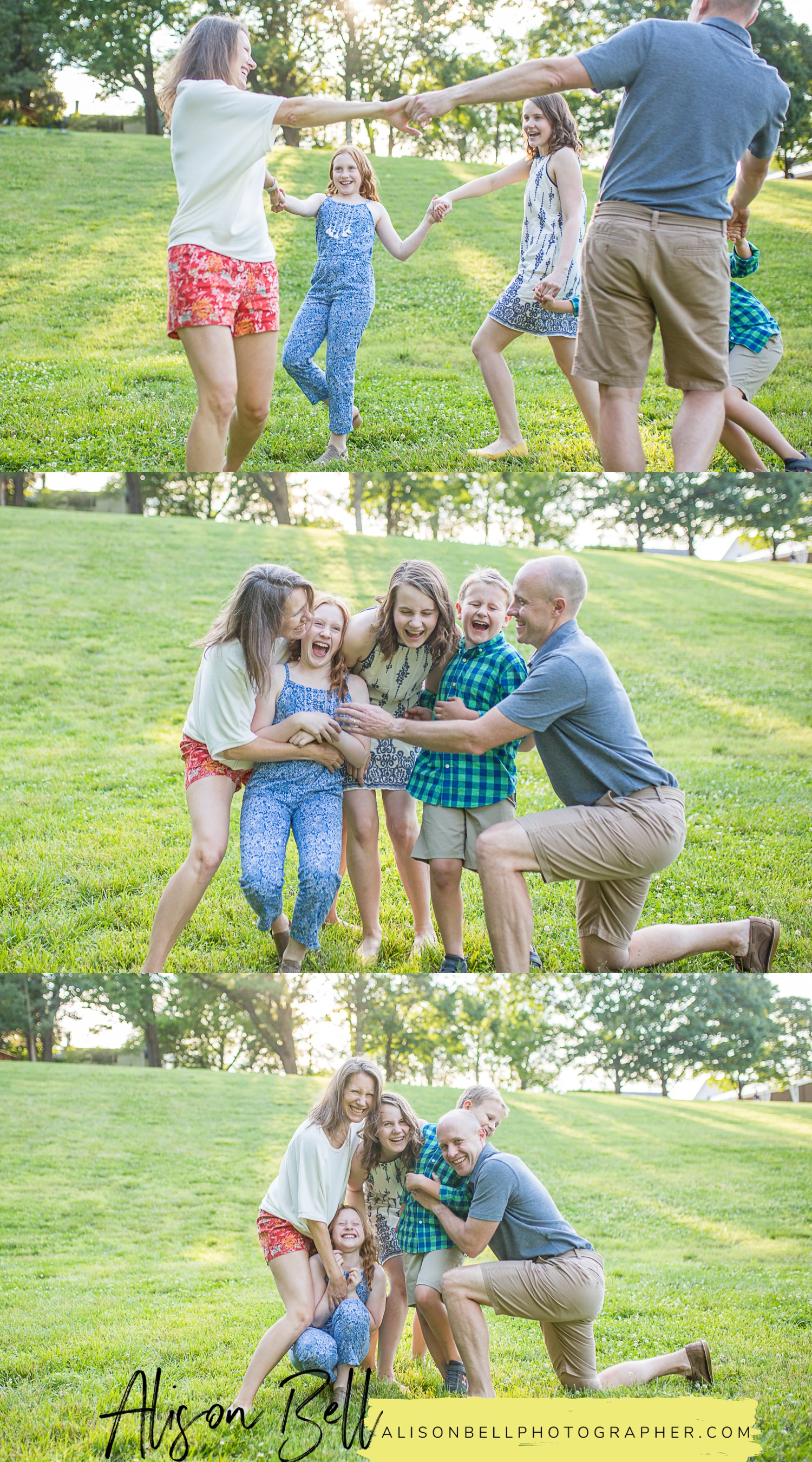 Family of 5 with older kids photo session at Wolf Trap National Park for the Performing Arts in Vienna, Virginia by Alison Bell Photographer, alisonbellphotographer.com