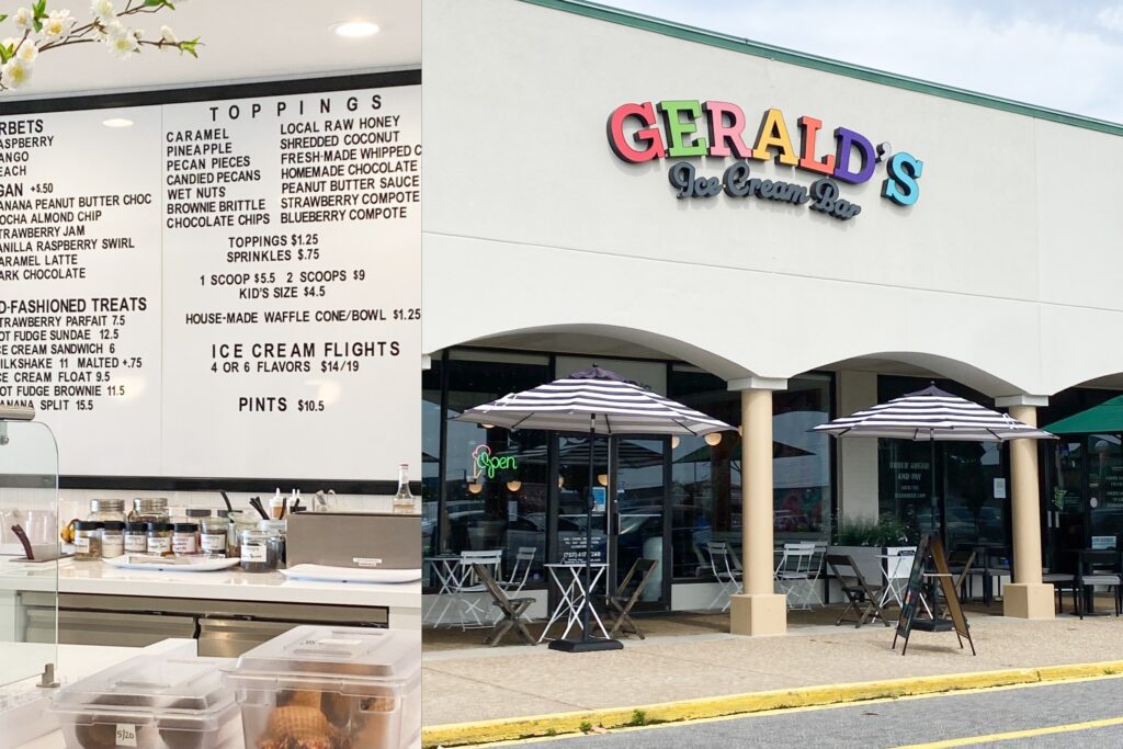 Gerald's ice cream bar in virginia beach