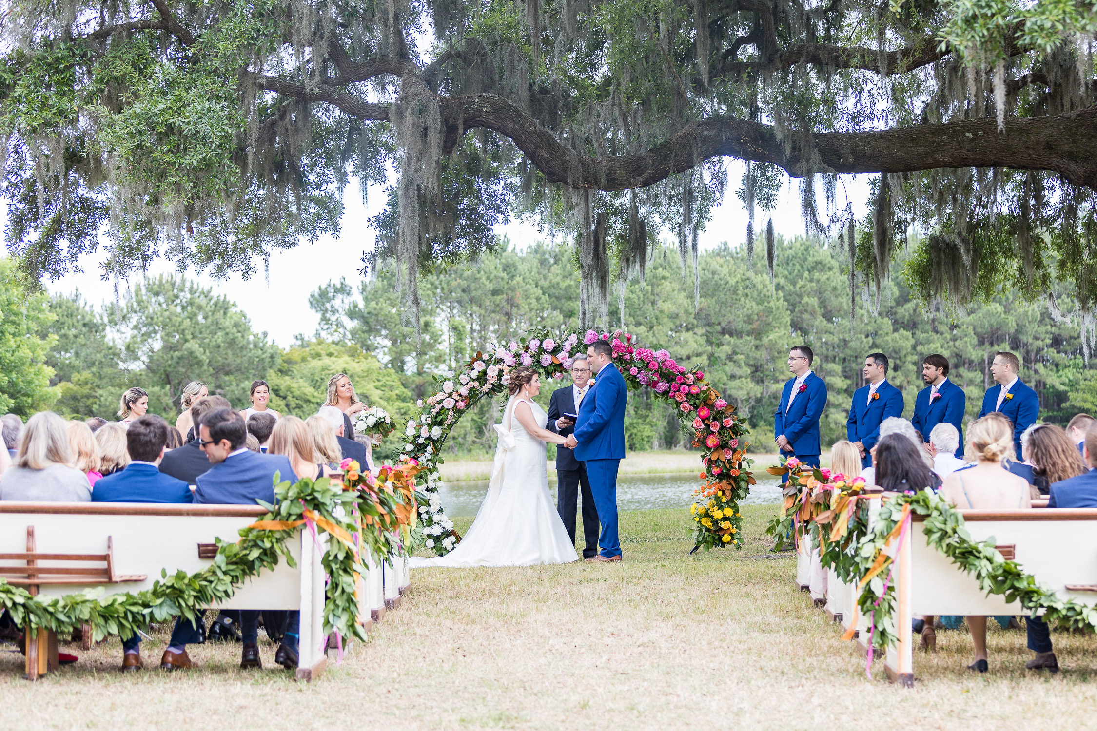 Outdoor lowcountry wedding at Wingate Place on Johns Island in Chlareston SC