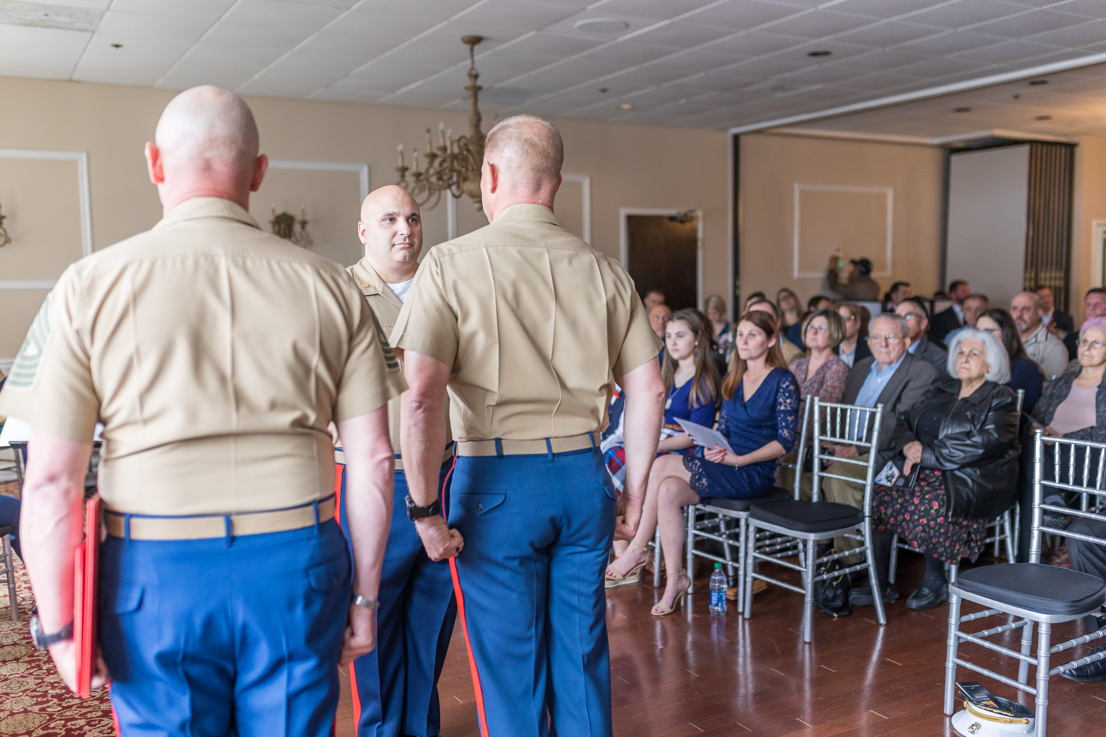 USMC retirement ceremony at montclair country club in virginia