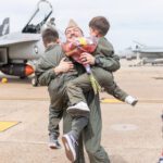 Navy aviation fly in homecoming at naval air station oceana in virginia beach va