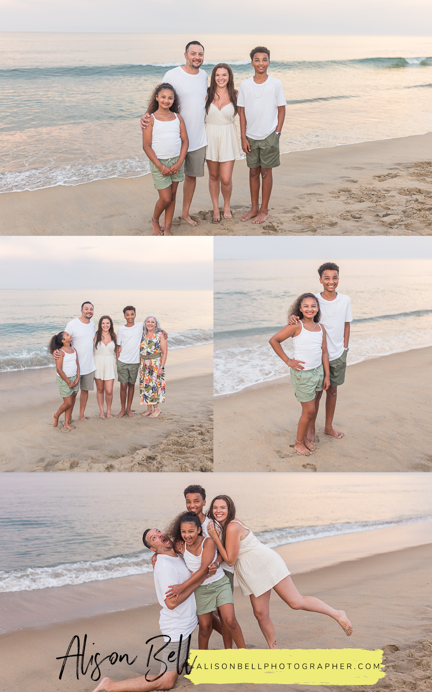 Extended family photographer on Croatan Beach in Virginia Beach, VA by Alison Bell, Photographer. Alisonbellphotographer.com