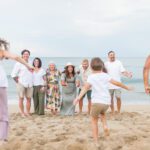 Extended Family Photoshoot - Best Location for extended families. Large family with kids on the beach