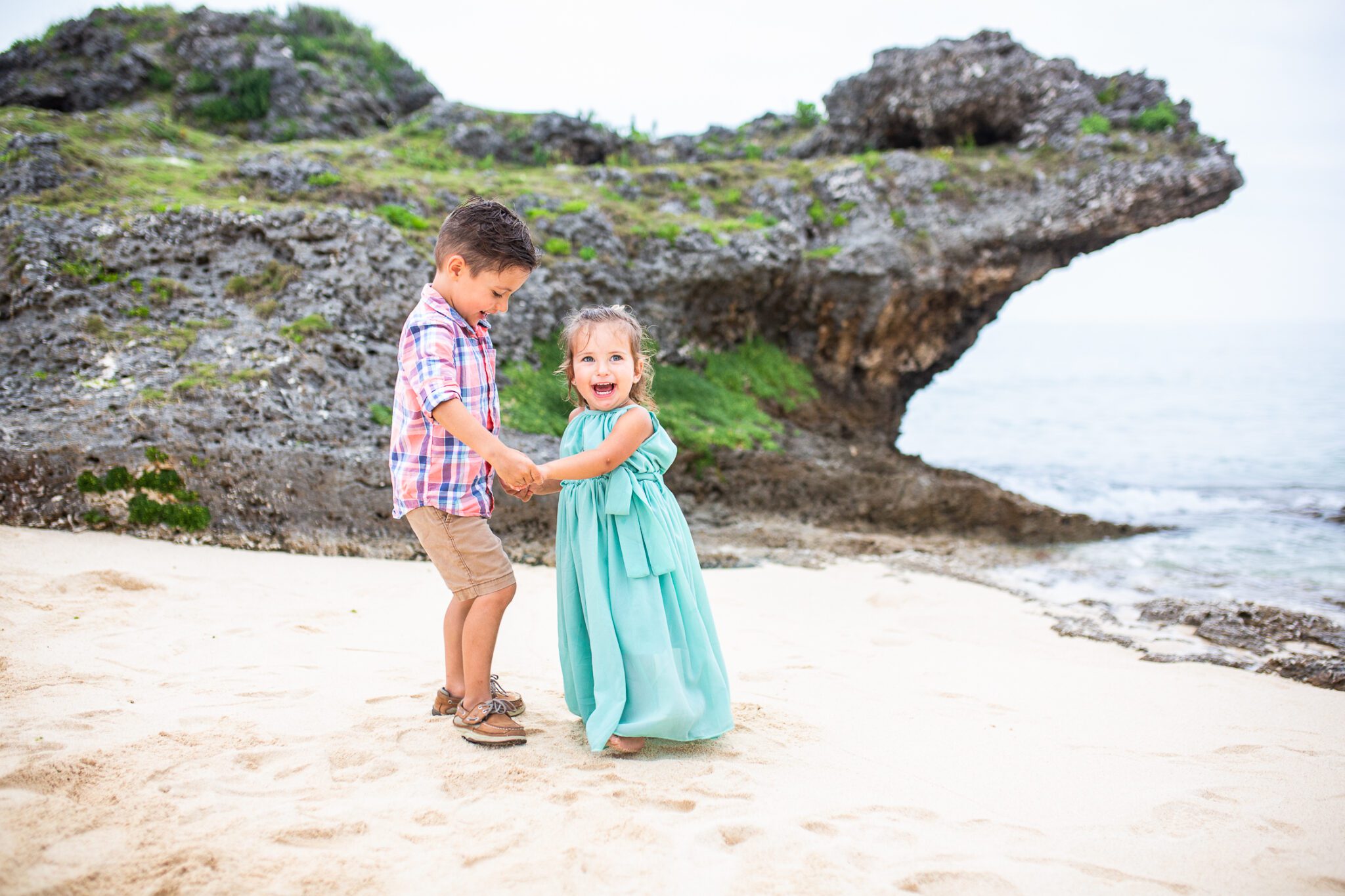 Beach Family Photos With Little Kids in Oahu Hawaii by alison bell, photographer