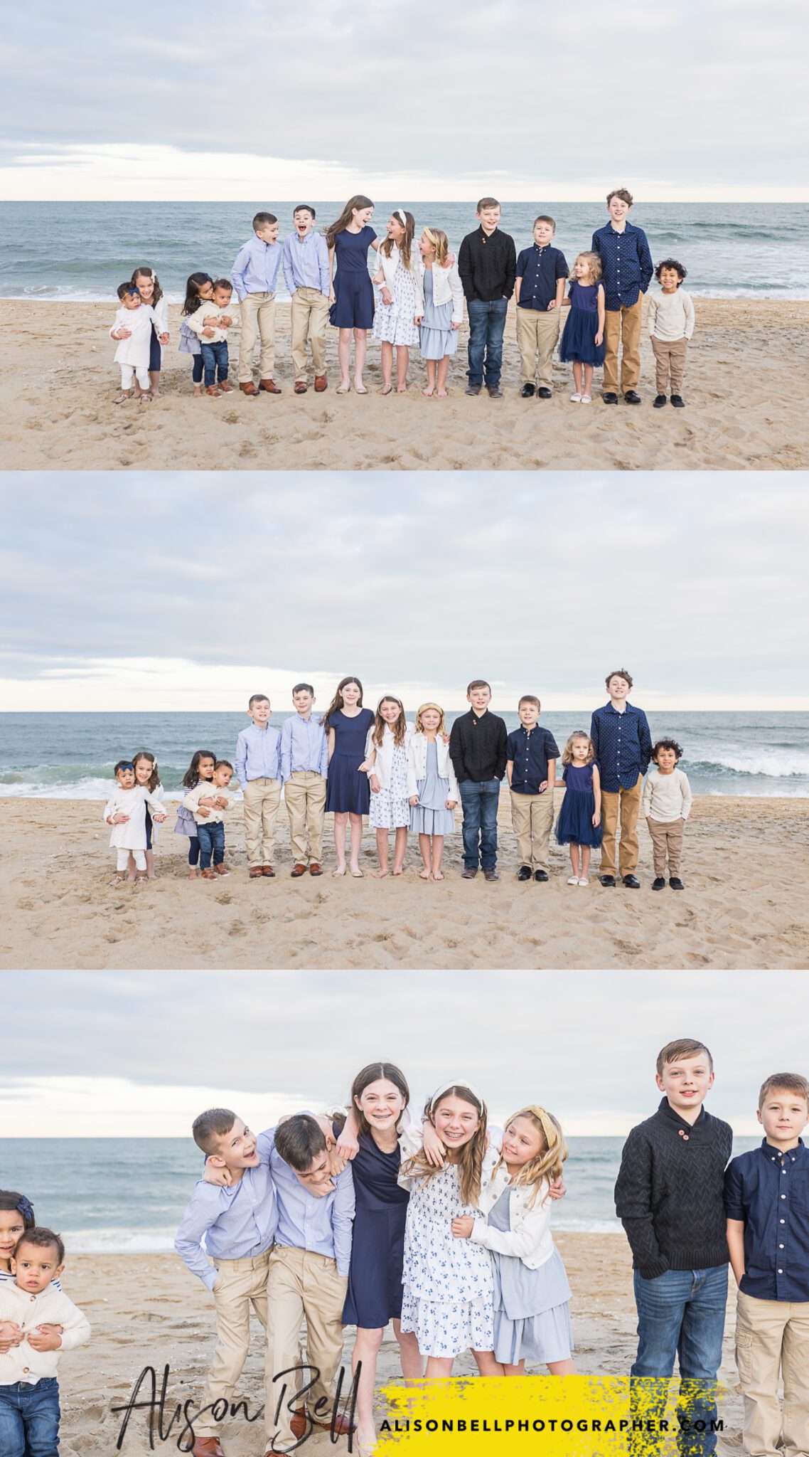 sandbridge beach extended family photos2 scaled by Alison Bell, Photographer