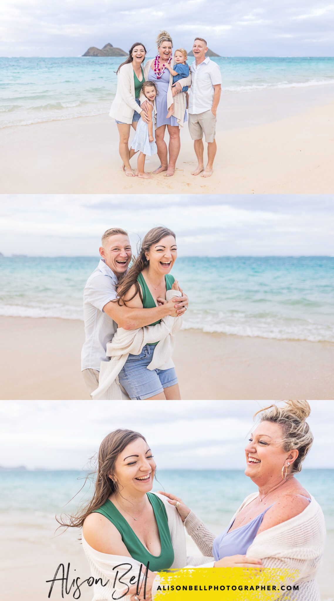 Oahu photographer mini session at Lanikai Beach by Alison Bell, Photographer
