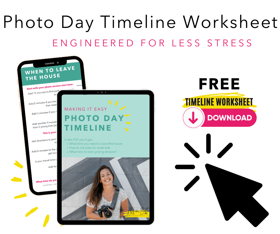 Photo Day Timeline worksheet