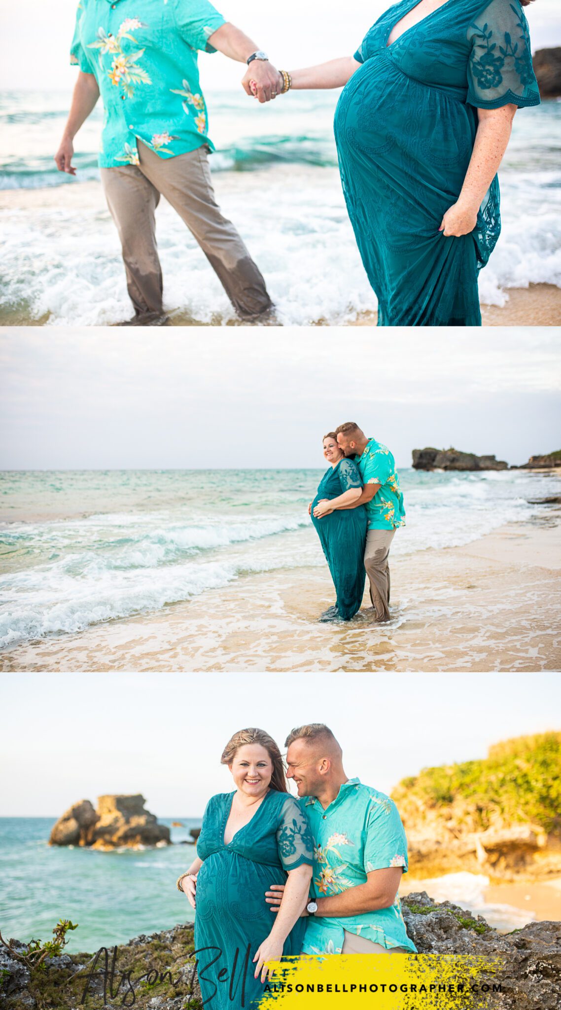 Hawaii maternity photographer couples on the beach by alison bell photographer
