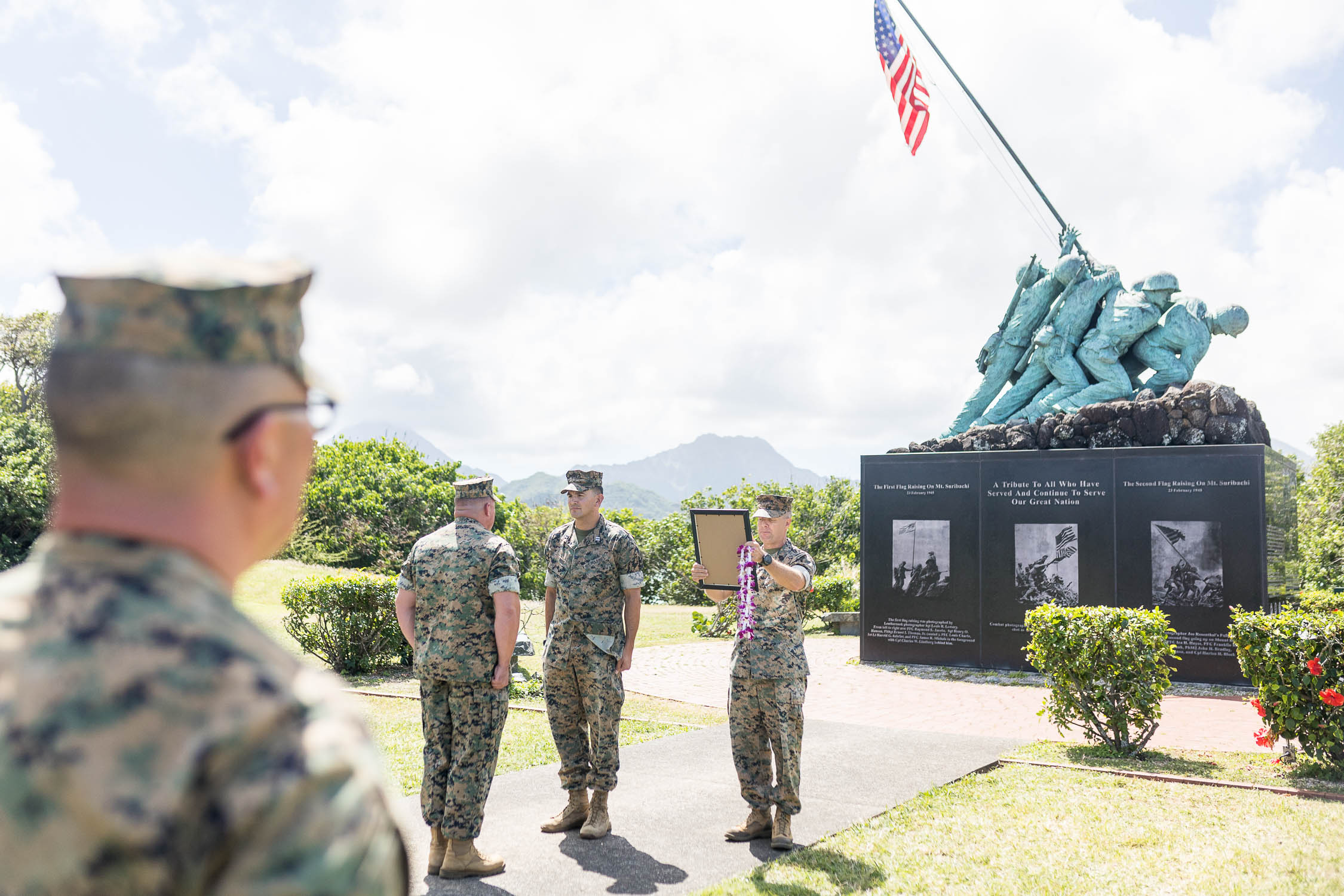 Iwo Jim Memorial Hawaii USMC Pinning Ceremony