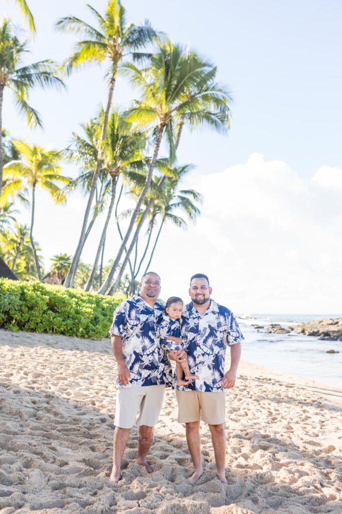 Matching aloha wear familyMatching aloha wear for family photos at Disney's Aulani Resort in Oahu, Hawaii