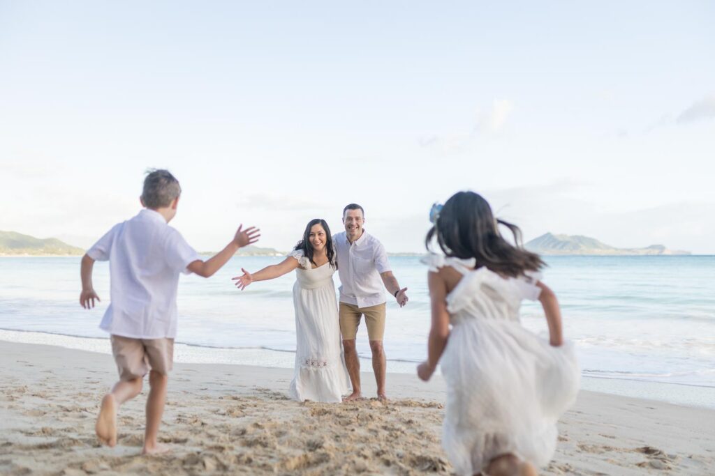 Matching aloha wear family