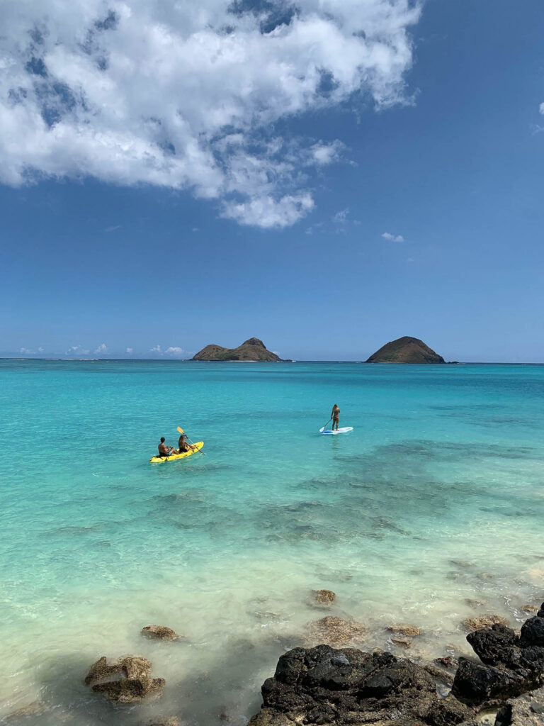 things to do in kailua hawaii oahu. kayaking to the outer island off kailua beach