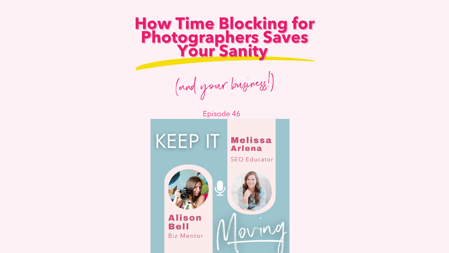 time blocking for photographers