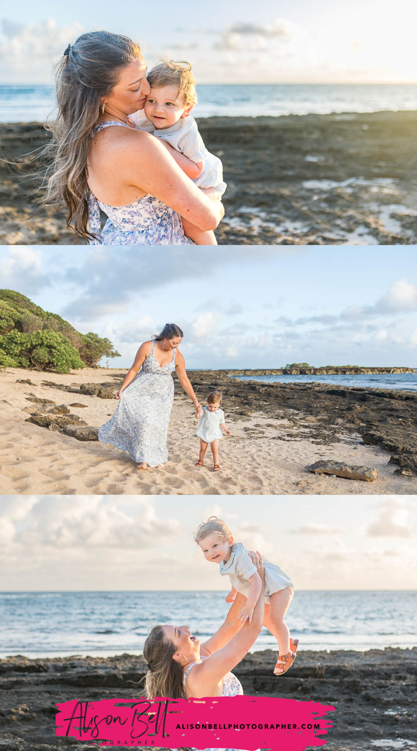 mom and baby photos on Oahu’s north shore taken at Turtle Bay Resort by Ritz Carlton by Alison Bell, photographer alisonbellphotographer.com