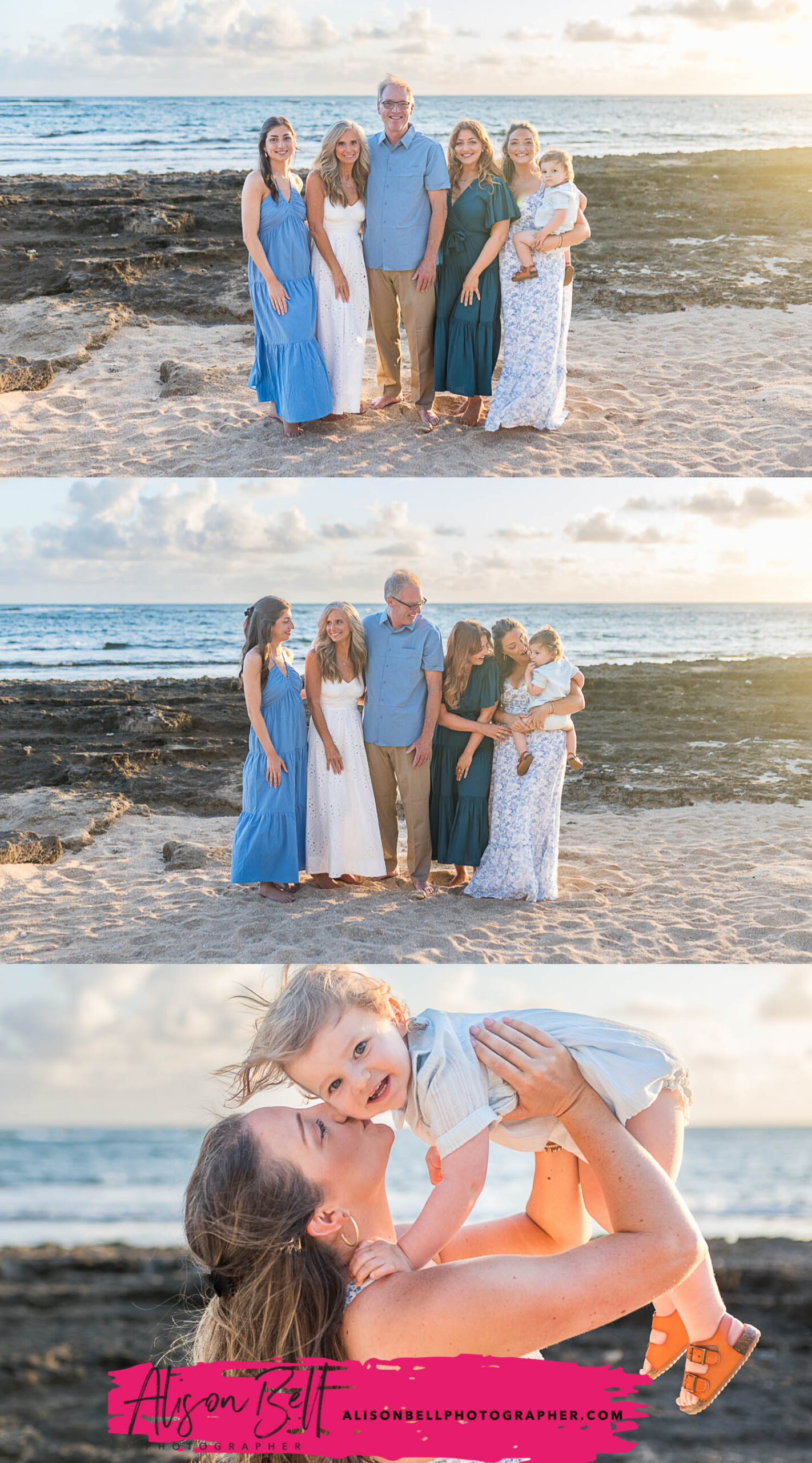 complete family photos on Oahu’s north shore taken at Turtle Bay Resort by Ritz Carlton by Alison Bell, photographer alisonbellphotographer.com