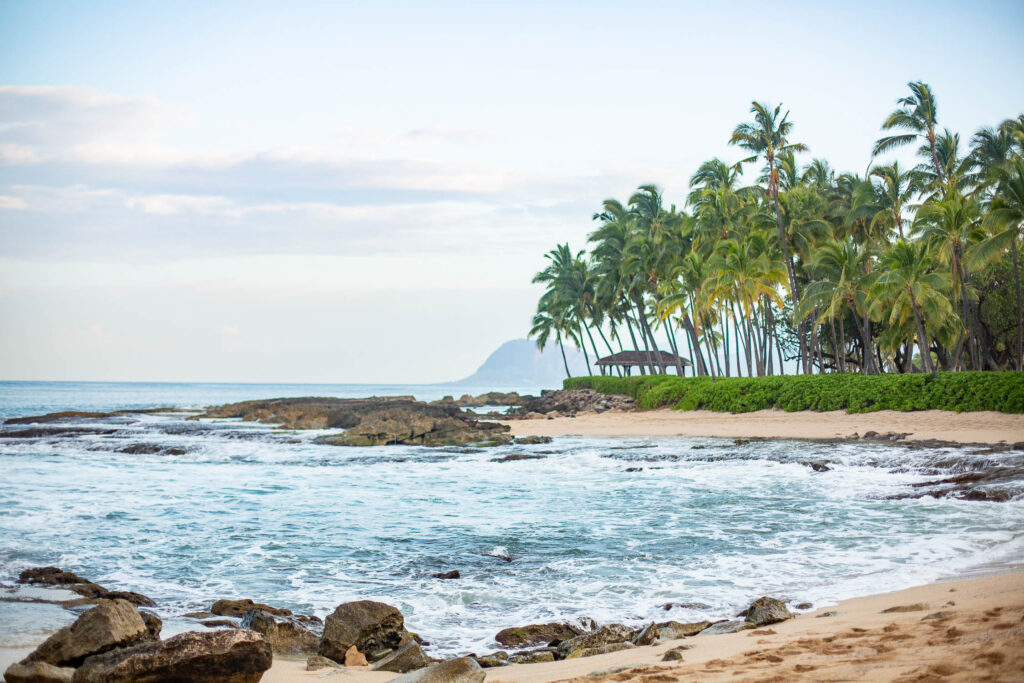 The Natural Lagoon known as Secret Beach at Ko Olina in O'ahu. 