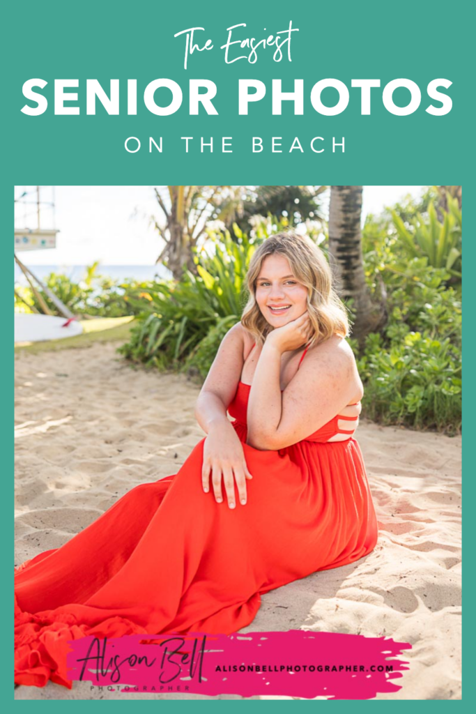 easiest senior photos on the beach oahu by alison bell photographer